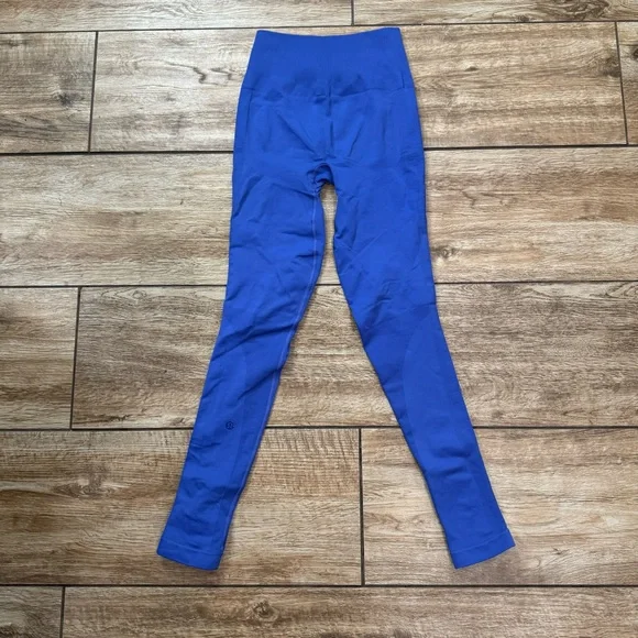 Lululemon Zone In Tight Size 4 Sapphire Blue Full length Leggings - Picture 11 of 16